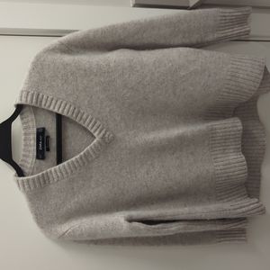 Zara cashmere sweater high/low hem vneck small